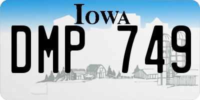 IA license plate DMP749