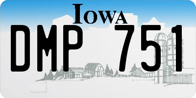 IA license plate DMP751