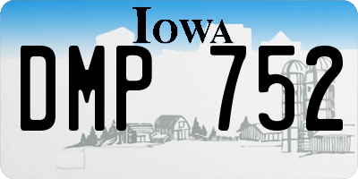 IA license plate DMP752