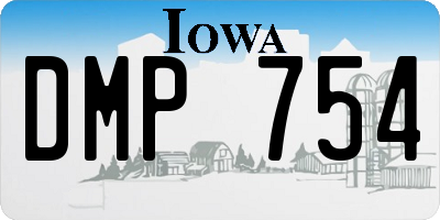 IA license plate DMP754