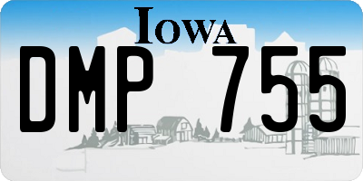 IA license plate DMP755