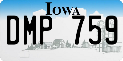 IA license plate DMP759