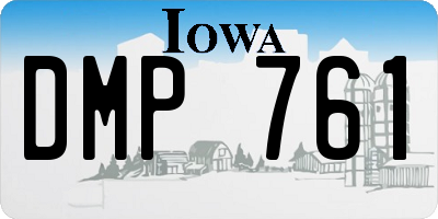 IA license plate DMP761