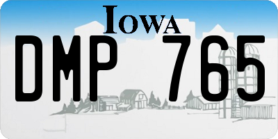 IA license plate DMP765