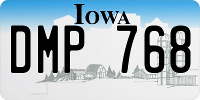 IA license plate DMP768