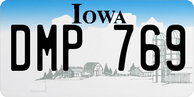 IA license plate DMP769