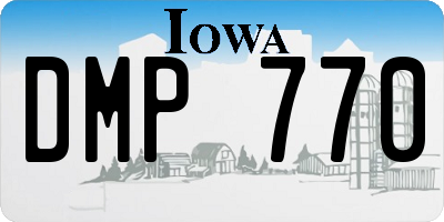 IA license plate DMP770