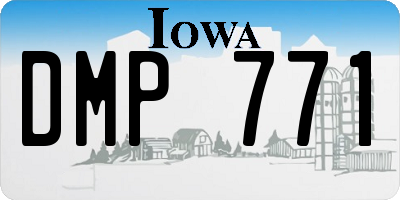 IA license plate DMP771