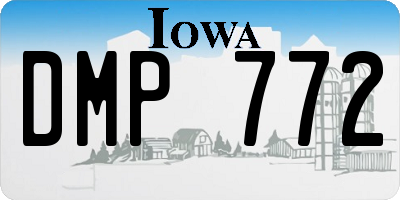 IA license plate DMP772