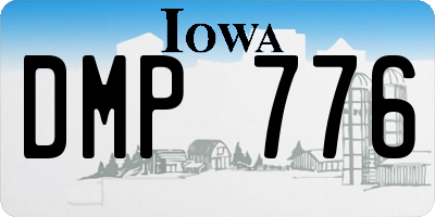 IA license plate DMP776