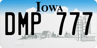IA license plate DMP777