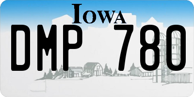 IA license plate DMP780