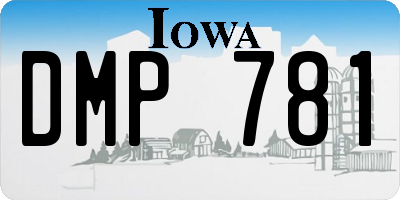 IA license plate DMP781