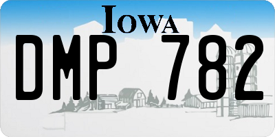 IA license plate DMP782