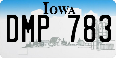 IA license plate DMP783