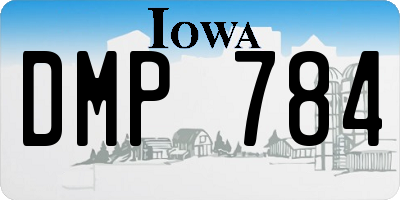 IA license plate DMP784