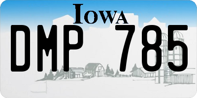 IA license plate DMP785