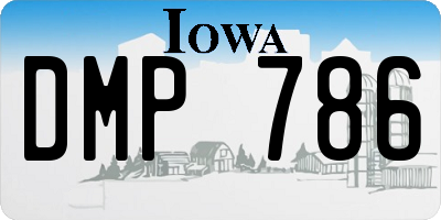 IA license plate DMP786
