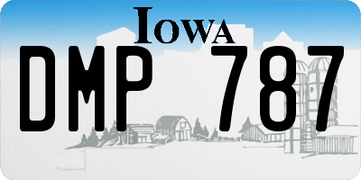 IA license plate DMP787