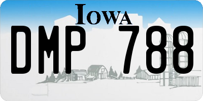 IA license plate DMP788