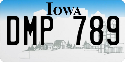 IA license plate DMP789