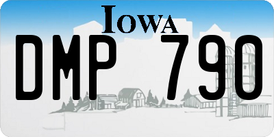 IA license plate DMP790