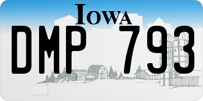 IA license plate DMP793