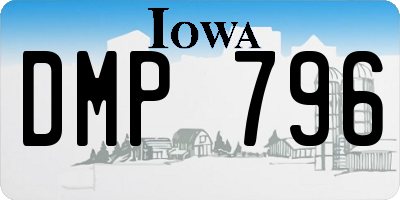 IA license plate DMP796