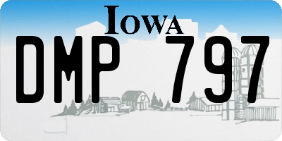 IA license plate DMP797