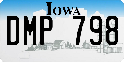 IA license plate DMP798