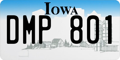 IA license plate DMP801