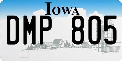 IA license plate DMP805