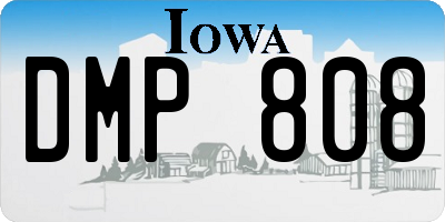 IA license plate DMP808