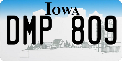 IA license plate DMP809