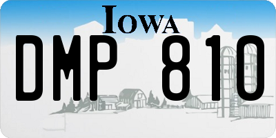 IA license plate DMP810