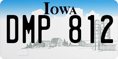 IA license plate DMP812