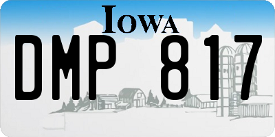 IA license plate DMP817