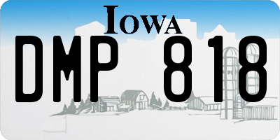 IA license plate DMP818