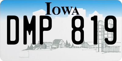IA license plate DMP819