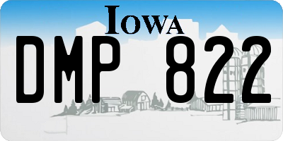 IA license plate DMP822