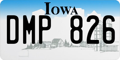 IA license plate DMP826