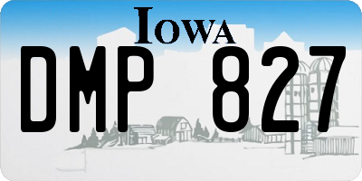 IA license plate DMP827