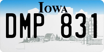 IA license plate DMP831