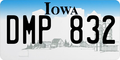 IA license plate DMP832