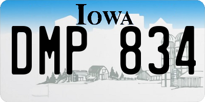 IA license plate DMP834