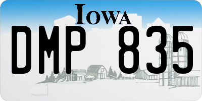 IA license plate DMP835