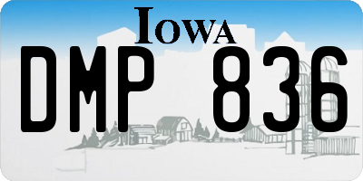 IA license plate DMP836