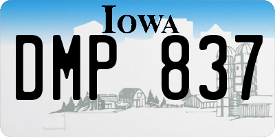 IA license plate DMP837