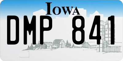 IA license plate DMP841