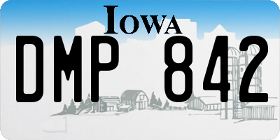 IA license plate DMP842